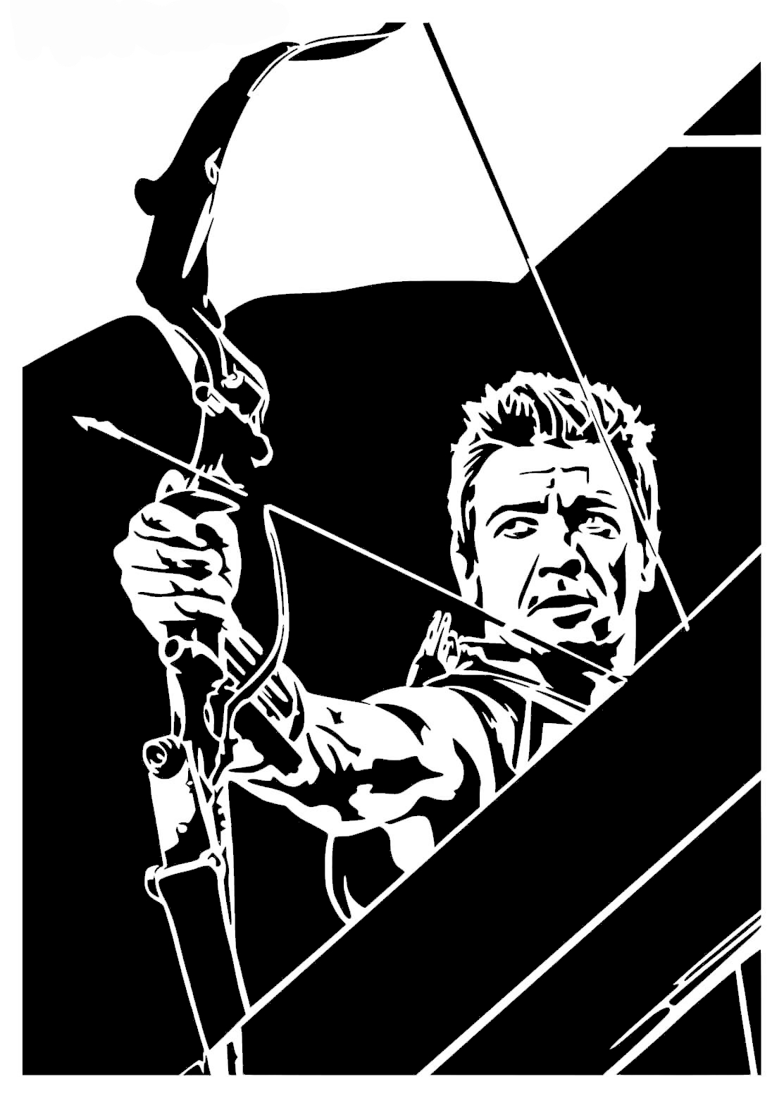 Hawk Eye stencil 2