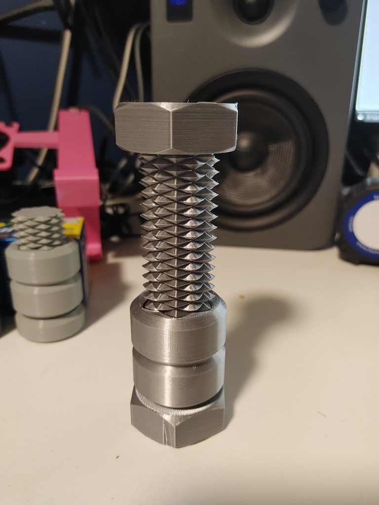 Longer screw and a solid nut