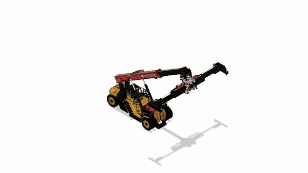 Miniatura 9 do modelo 3D Yellow Reach Stacker (Basic)