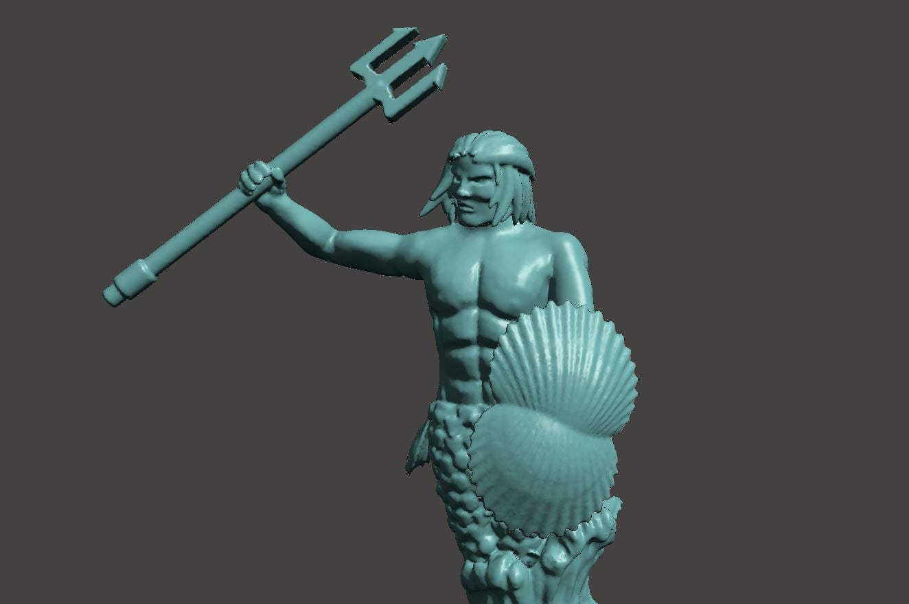 28mm Merman Miniature