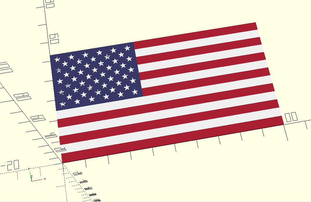 American Flag SCAD model
