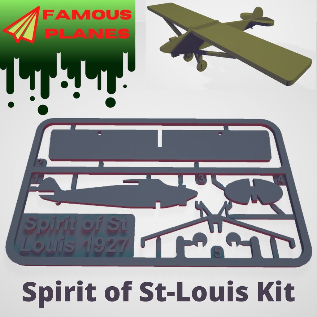 FAMOUS PLANES - Spirit of St Louis kit card