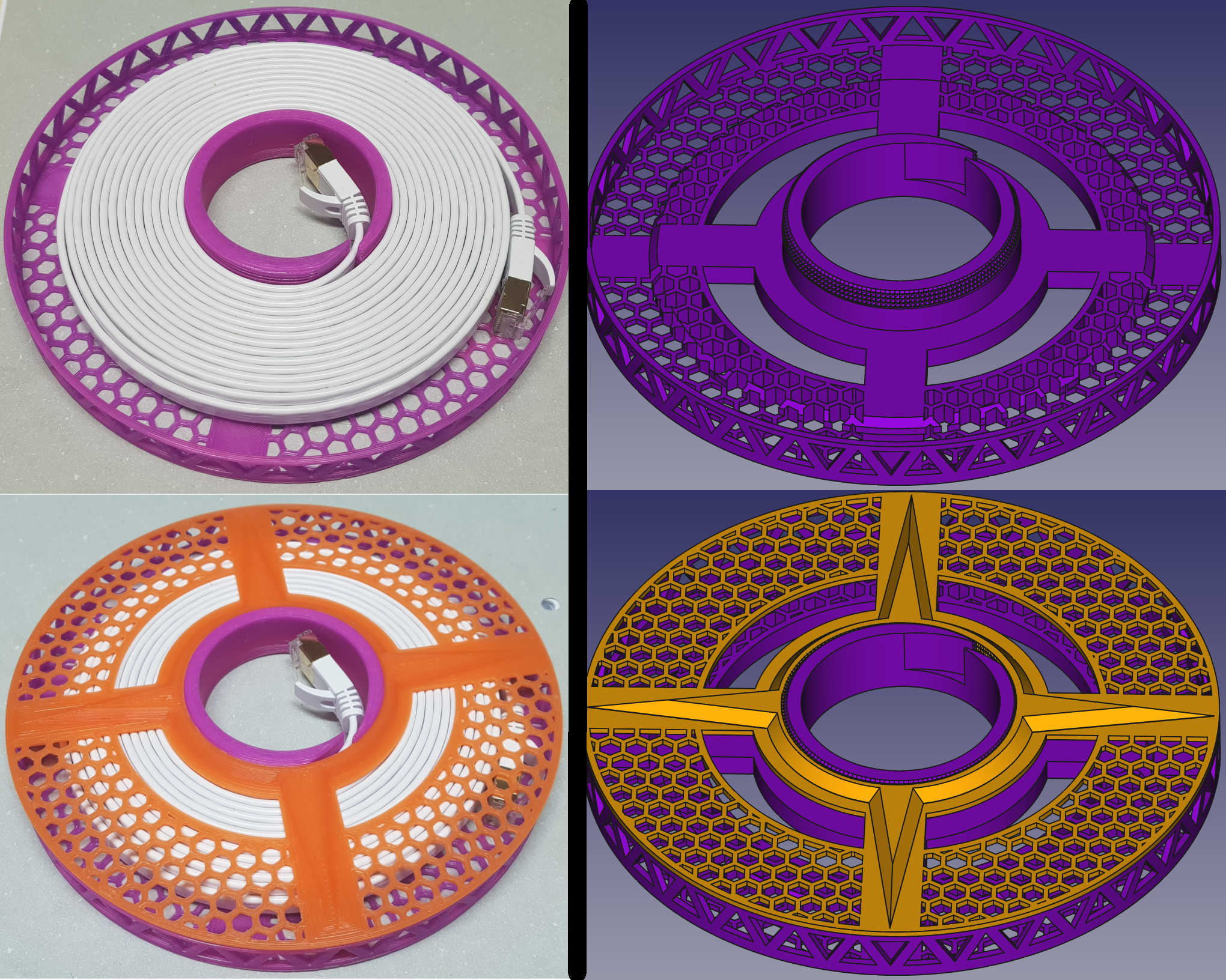 Network Cable Spool (rj45, flat, Ethernet)