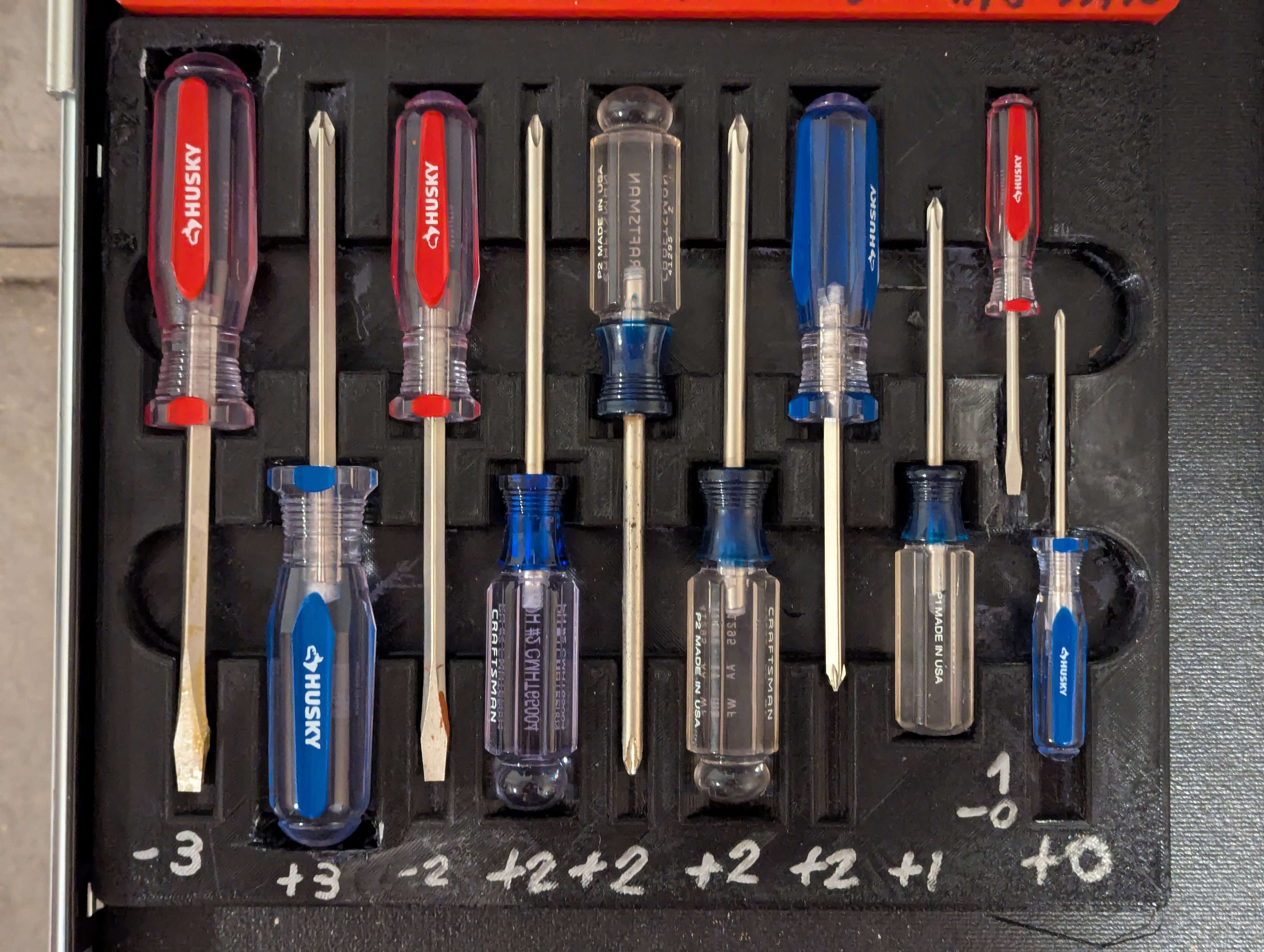 Acetate Screwdriver Tray