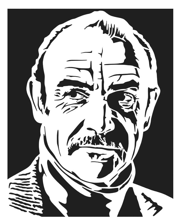 Sean Connery stencil