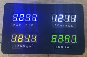 4 Time Zone Clock