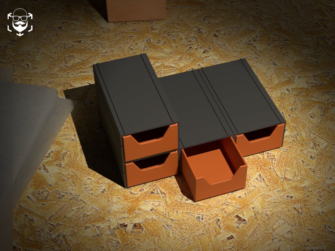 Modular Workbench Drawers – Dovetail Sliding System (3D Printable)