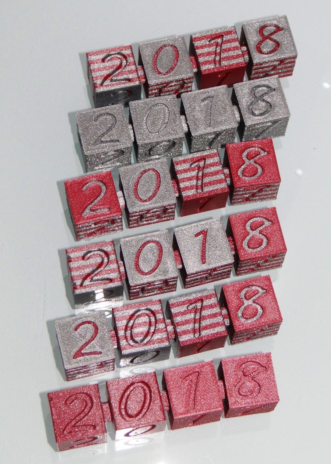 New Year 2018 cubes