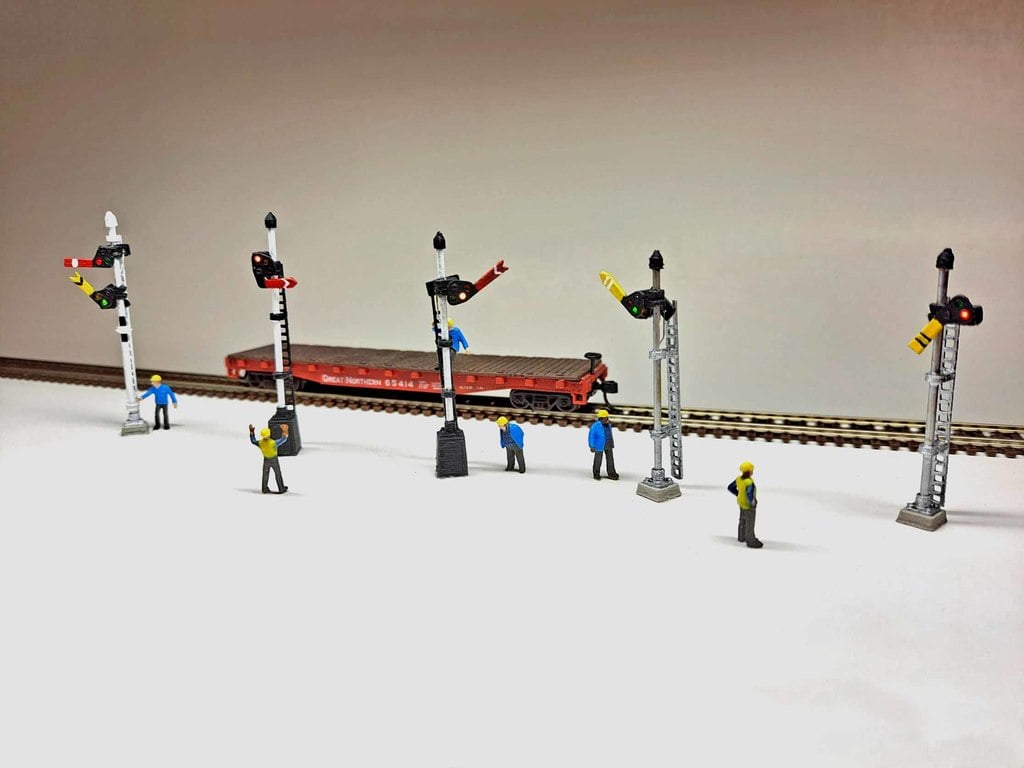N Scale Working Semaphore Signals