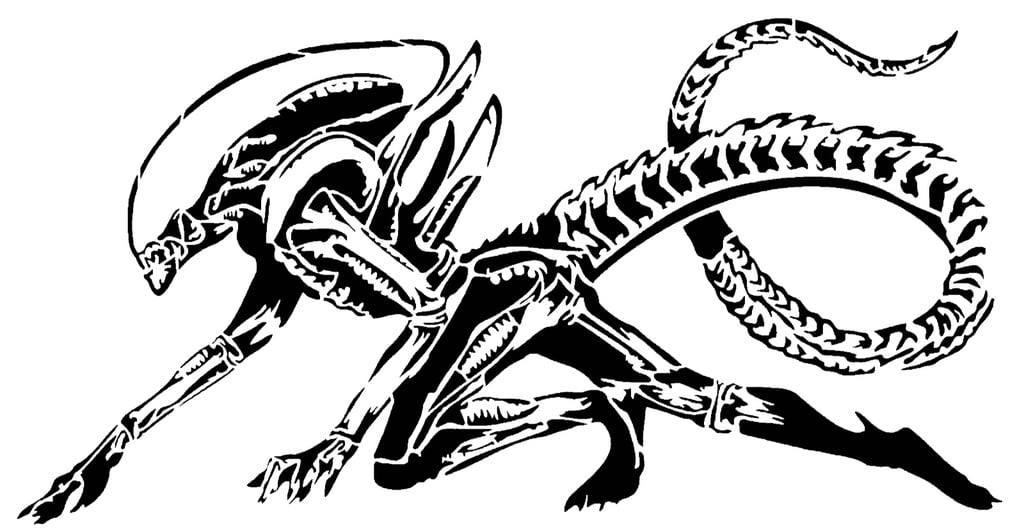 Xenomorph Alien stencil 3
