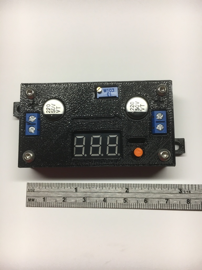 DROK LM2596-SDC LED 1-Button 66x35mm BUCK CONVERTER CASE ENCLOSURE