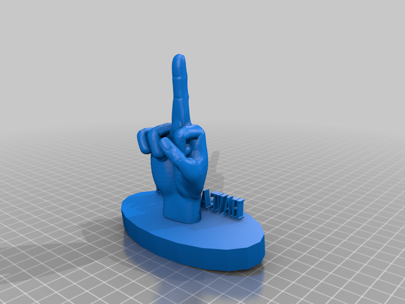 middle finger with stand
