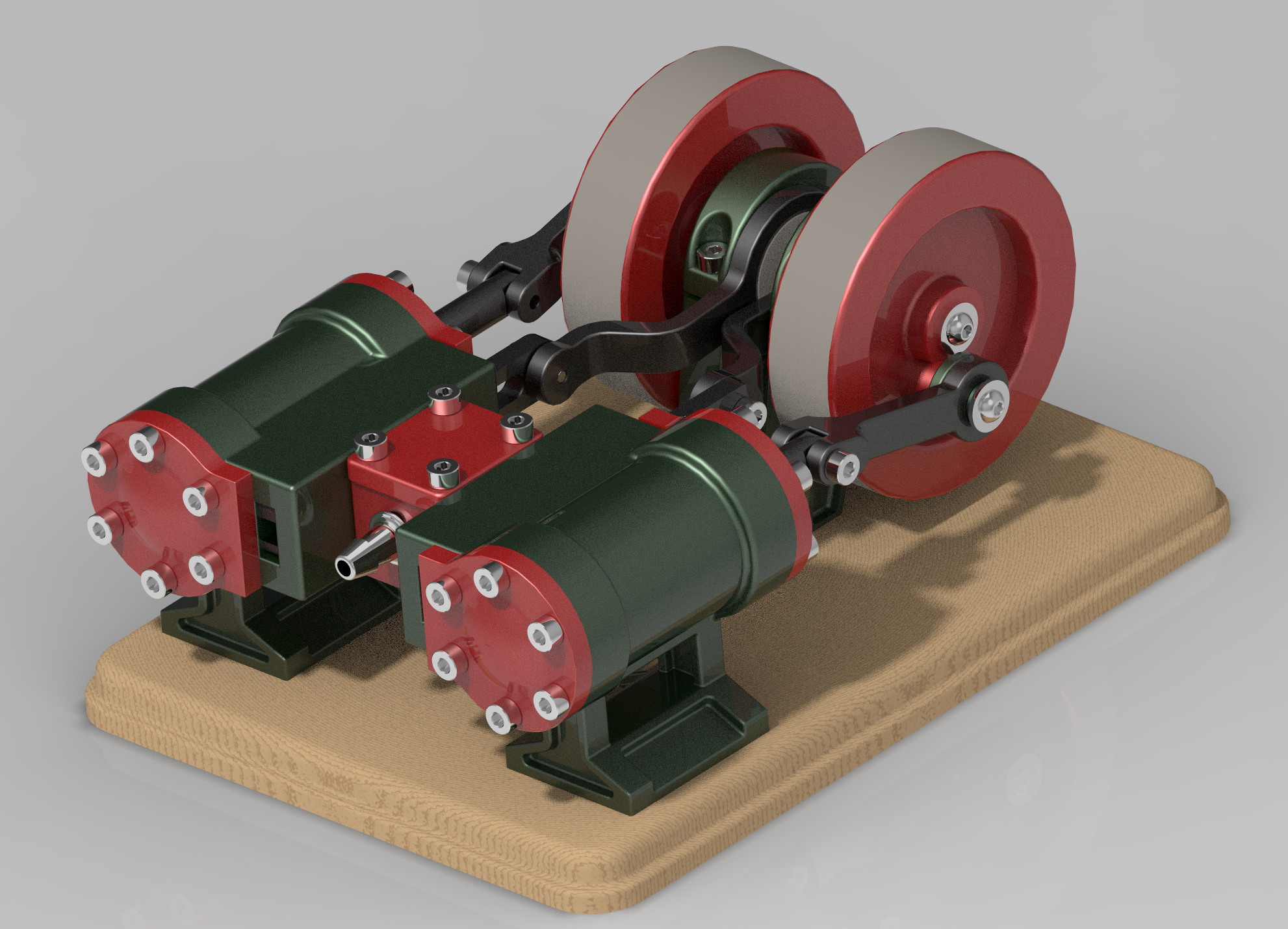 2 Cylinder Sliding Valve Engine