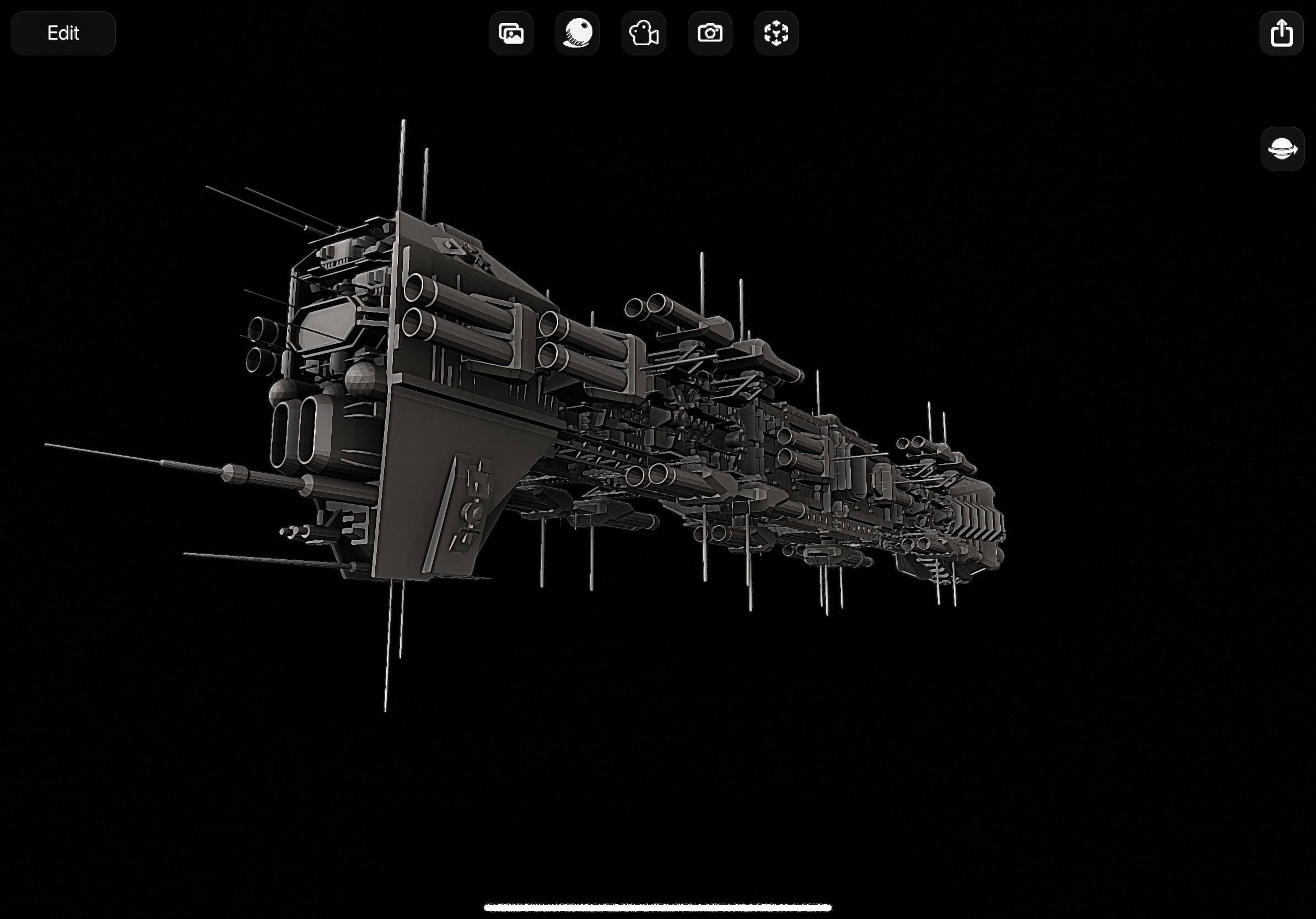 Babylon 5 Earth Force Zeus Class Heavy Base Cruiser Remix
