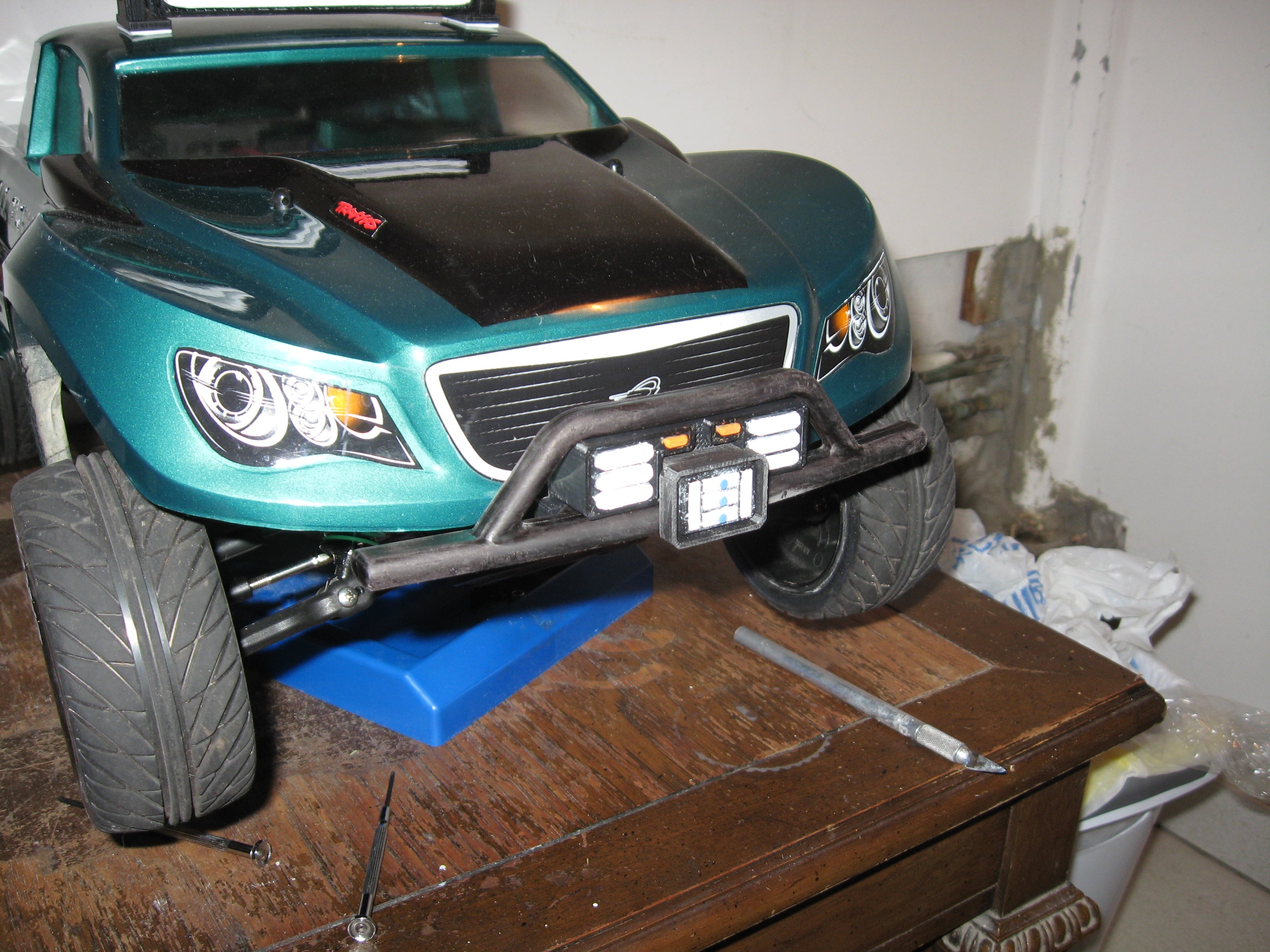 License plate logo plate with holder for Headlights on RPM front bumper