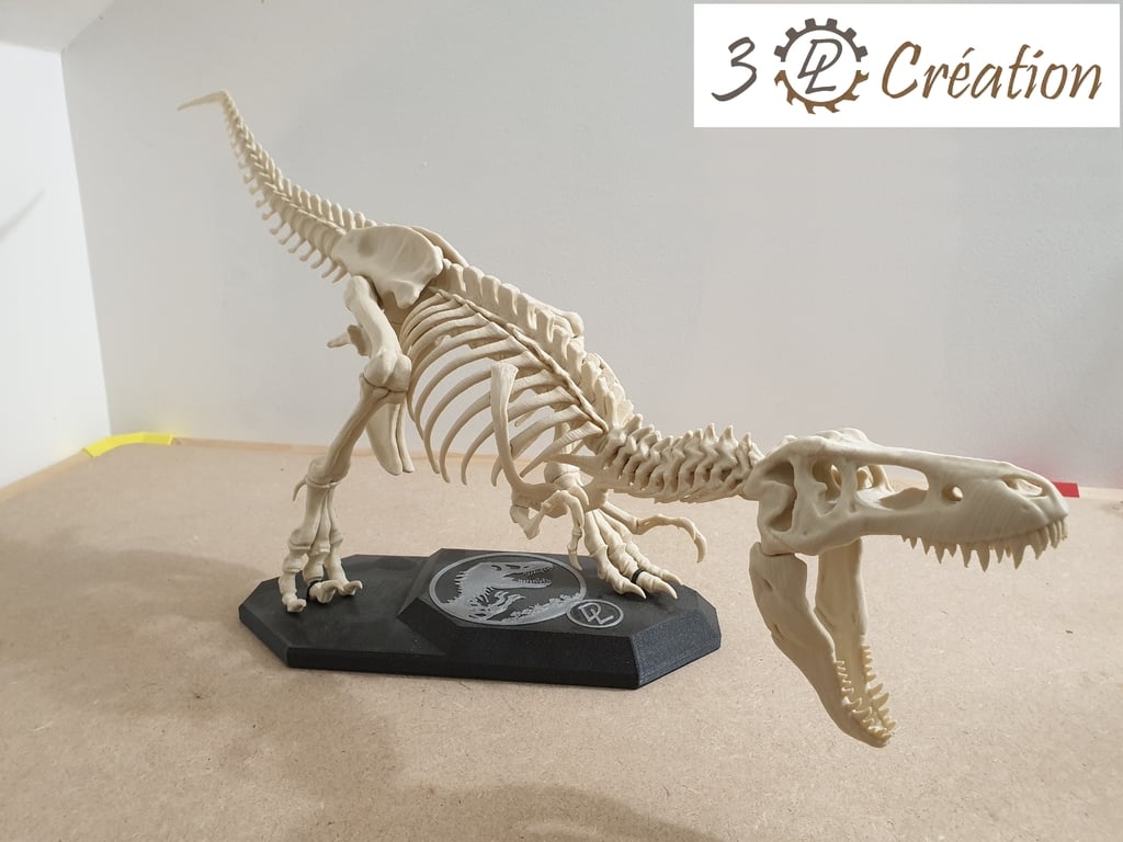 Socle platine squelette T-Rex - T-Rex skeleton base