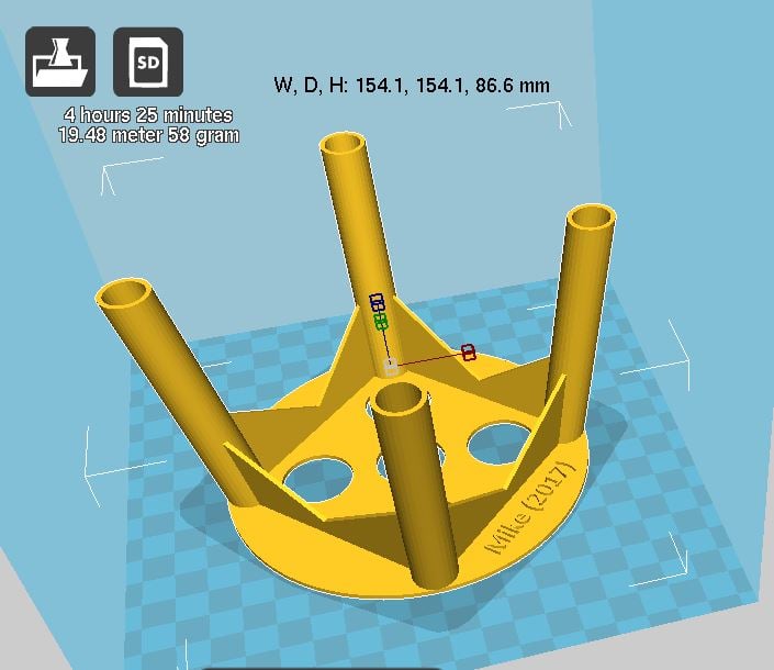 Flower pot cane support