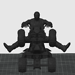 Wheelie Man on quad 3D model