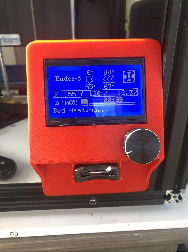 Ender 5 LCD Relocate with SD Reader