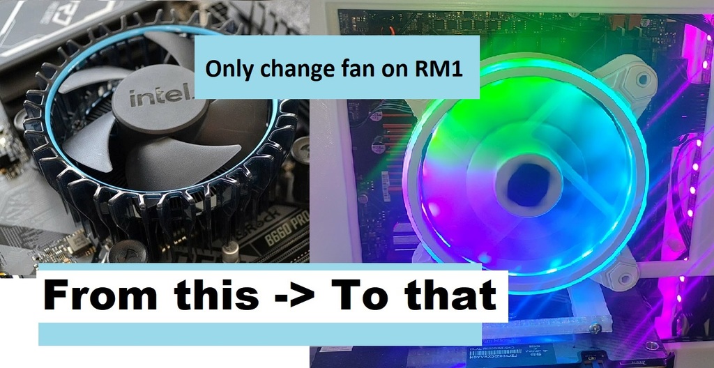 RM1 intel cooling adapter 120 fan Lga1700 lga 1700