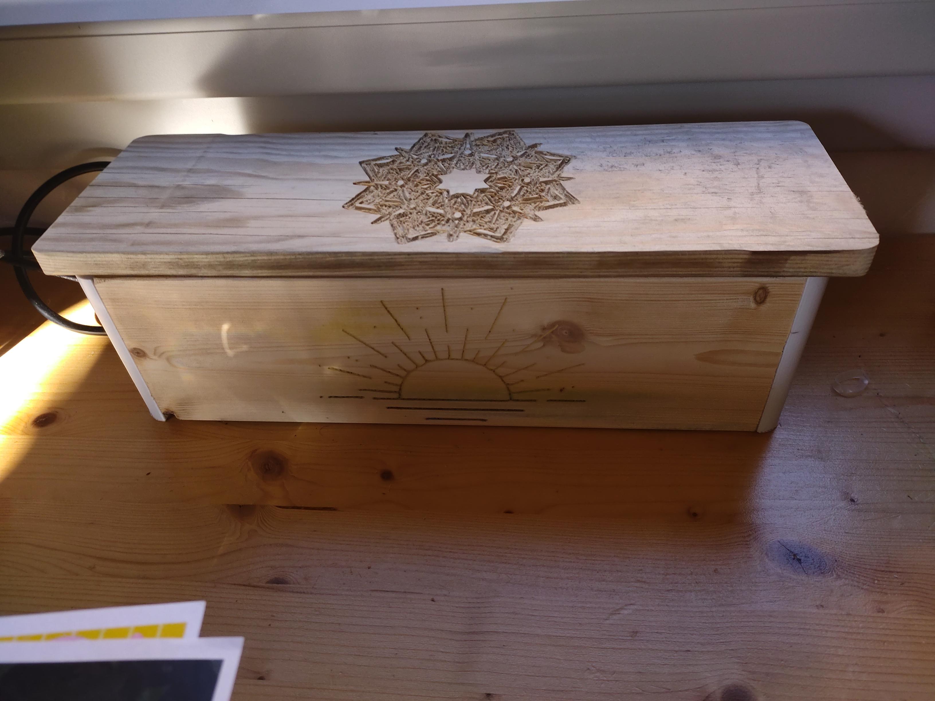 Wood_Box  Cable Management Box