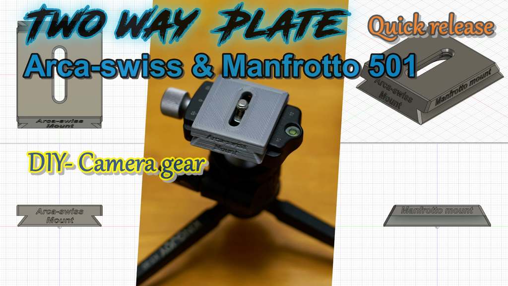 Two ways (quick release) plate with Arca-swiss & Manfrotto 501(both type)