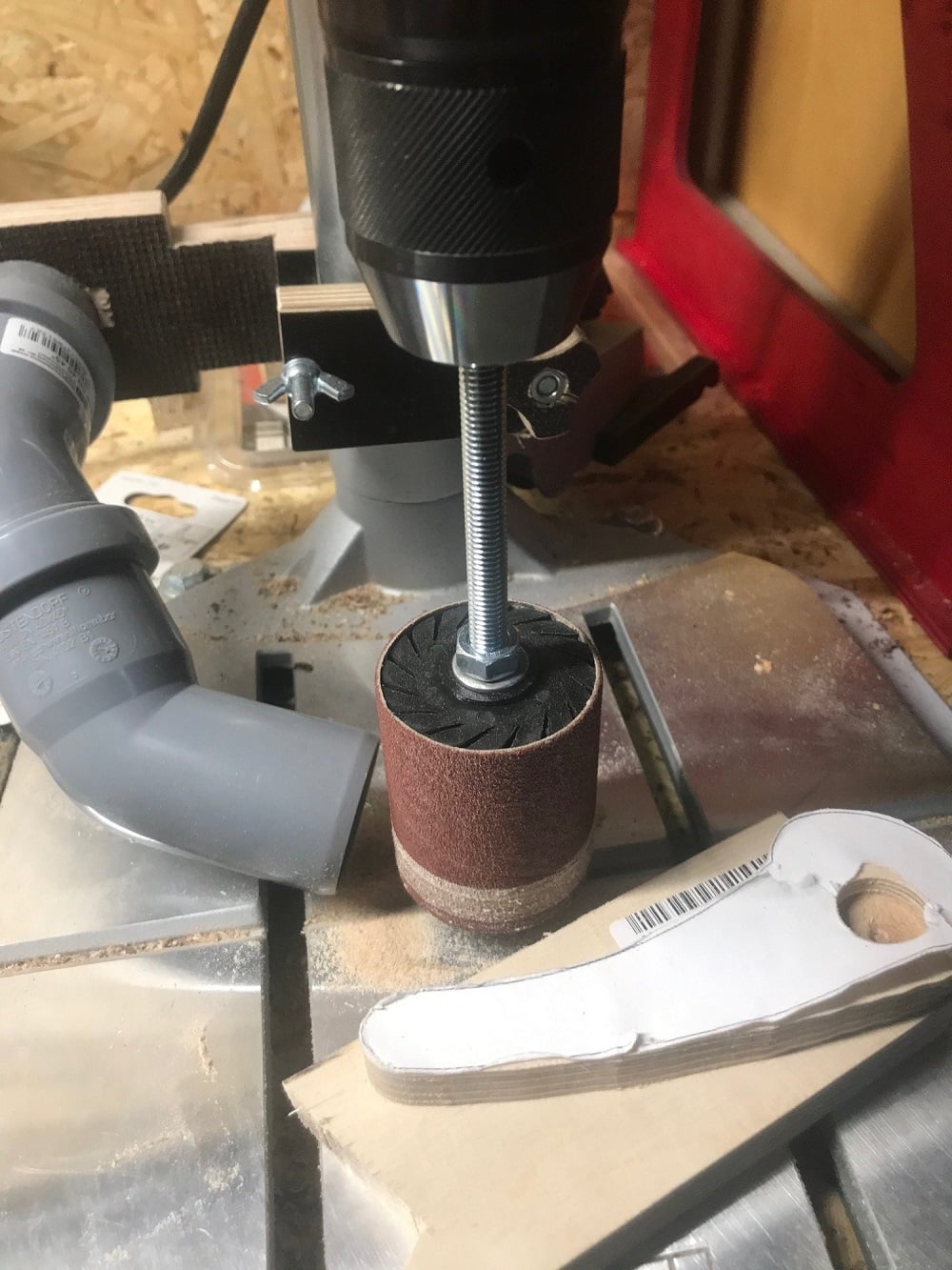 Drum sander for drill press
