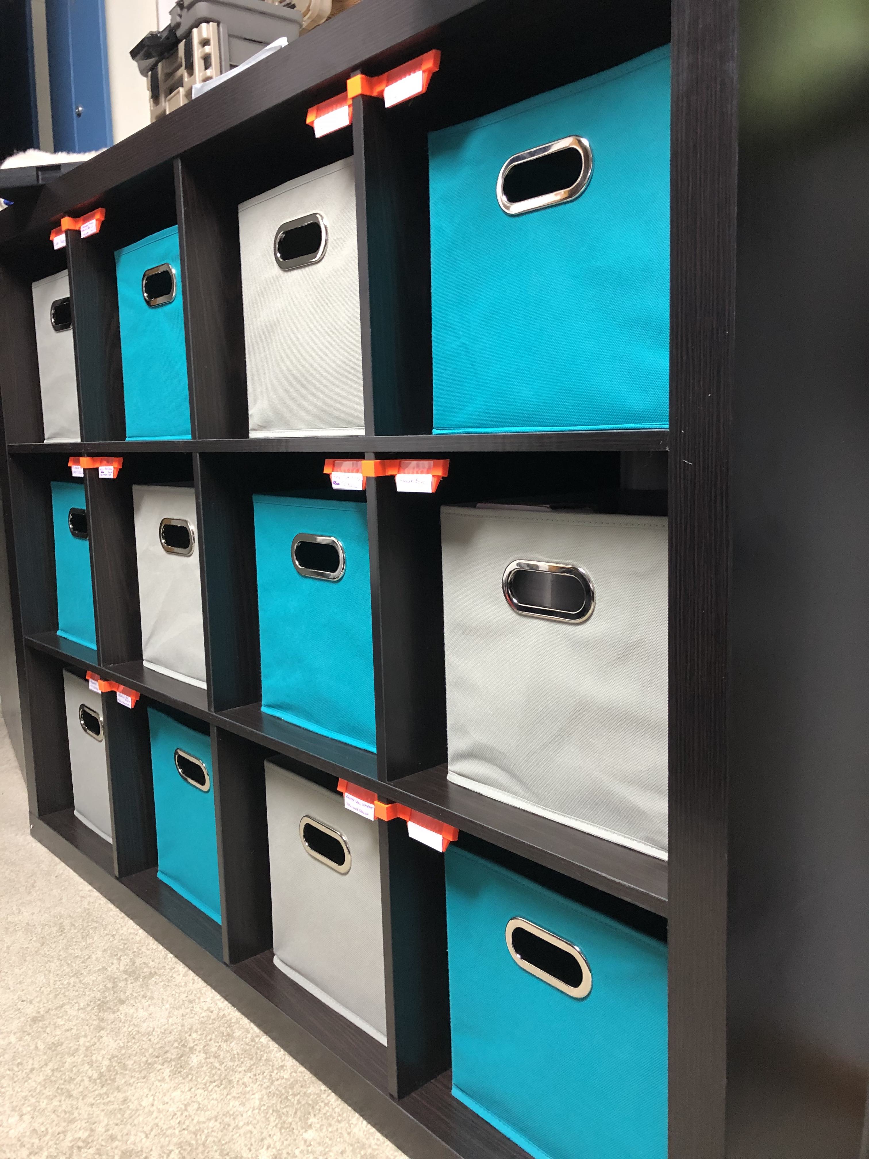 Cube Storage Labeling - using 2" File Folder Tabs/Inserts