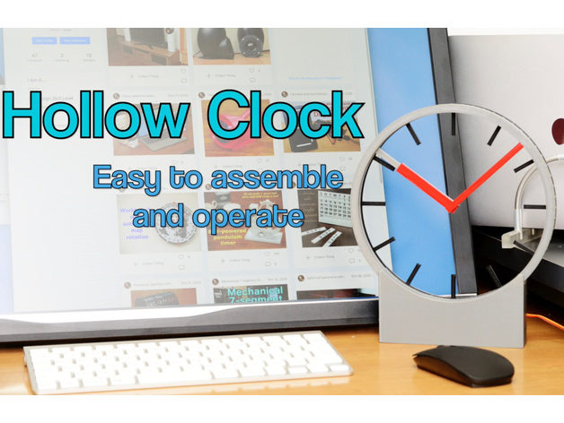 Hollow Clock Easy To Assemble And Operate