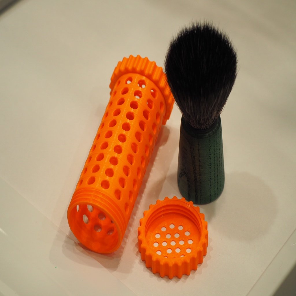 Travel Shave Brush Container