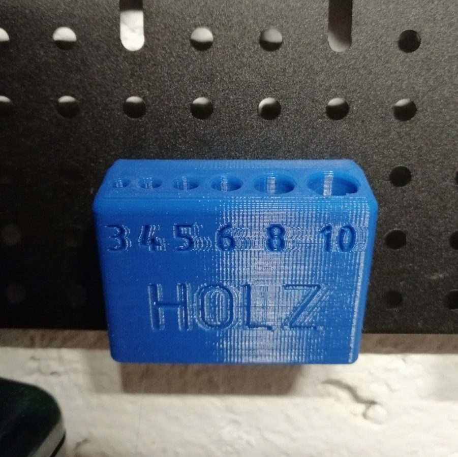 3 - 10mm Holz Stein Bohrer Set Halter Lochwand 45mm Pegboard Drill Holder