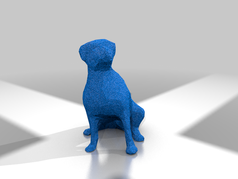 Sitting Dog - 3d print modern art