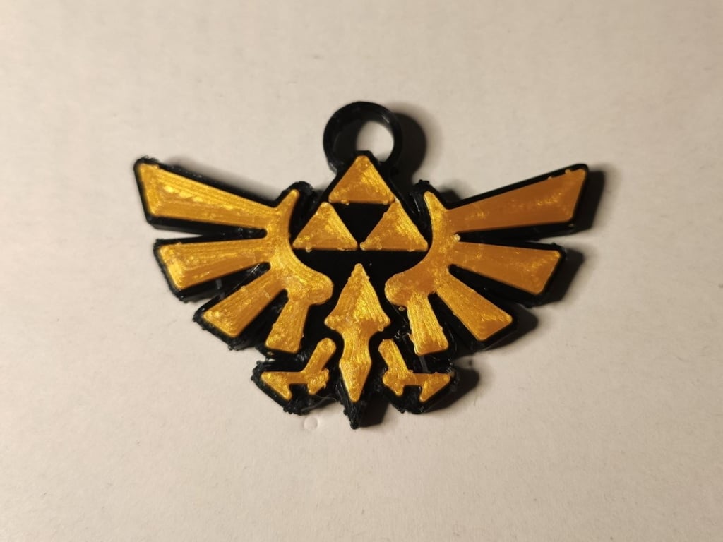 Zelda triforce keychain