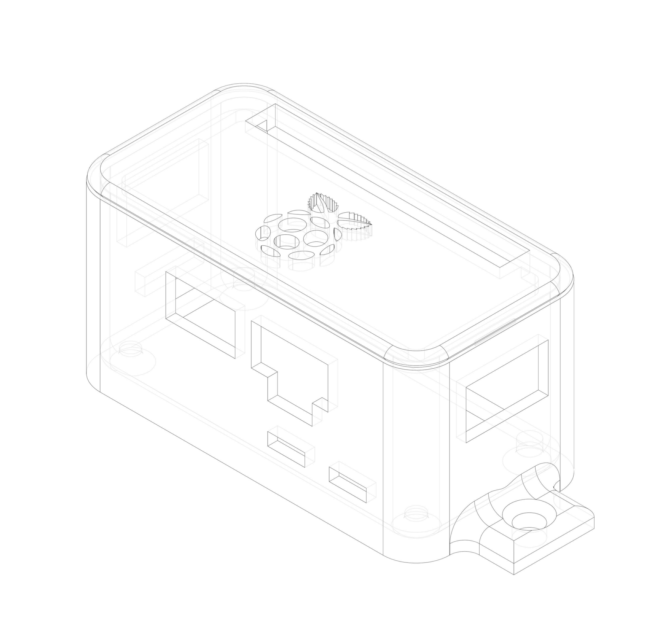 Pi Zero W case + 4usb hub