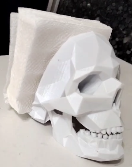 Low Poly Skull Napkin Holder