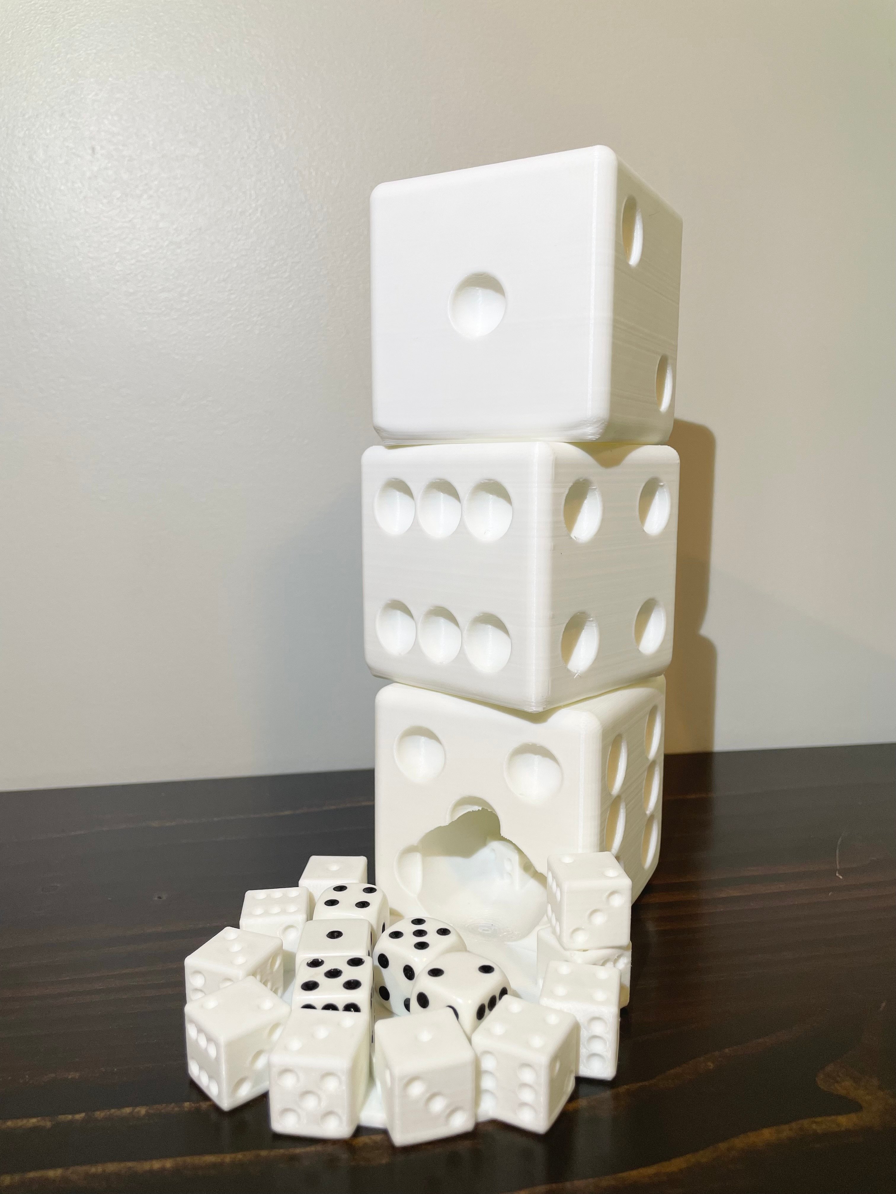 Dice tower shaped dice tower