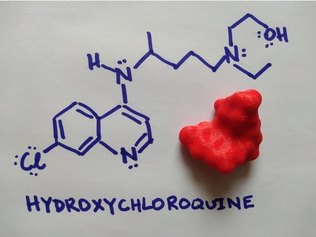 Hydroxychloroquine Molecule By Lacmae Thingiverse