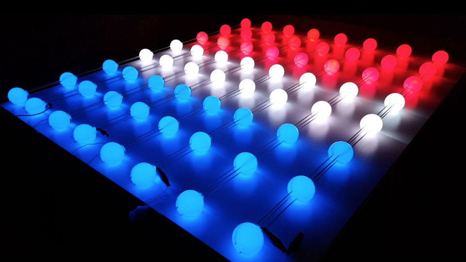 Jig for Giant Ping Pong LED Cube