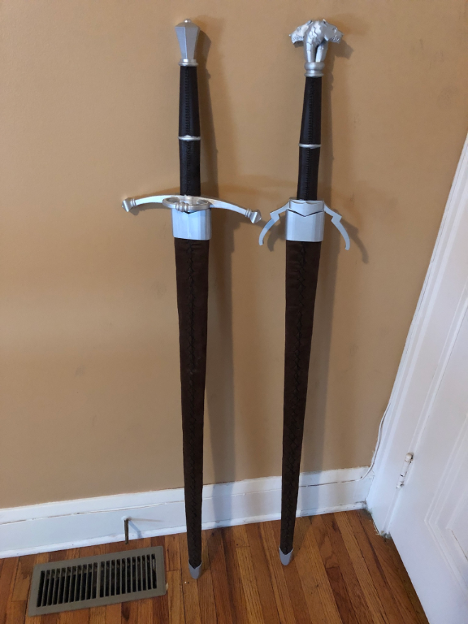 Witcher Inspired attachments for Rawlings Sparring Swords