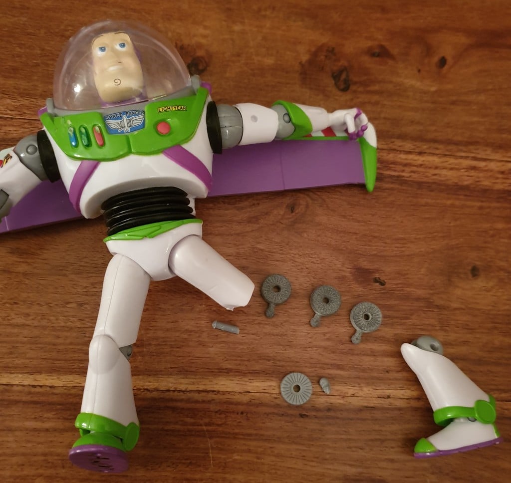 Buzz Lightyear knee repair