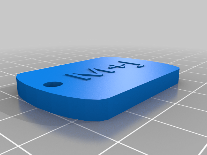 Keychain version 1 with raised text