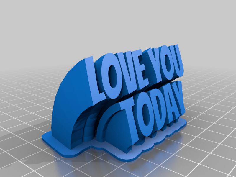 My Customized SweepiLove you todayng 2-line name plate (text)