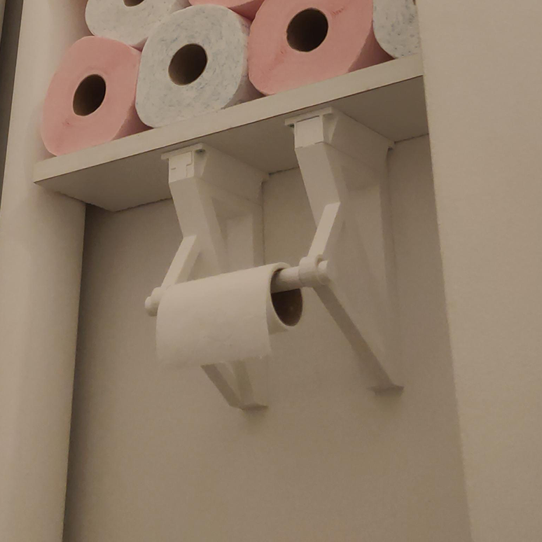 Toilet paper holder + shelf option