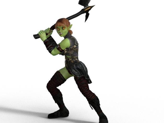 Cute Orc Girl Tabletop Mini