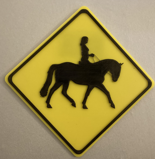 Horse Crossing Sign Road Traffic Sign