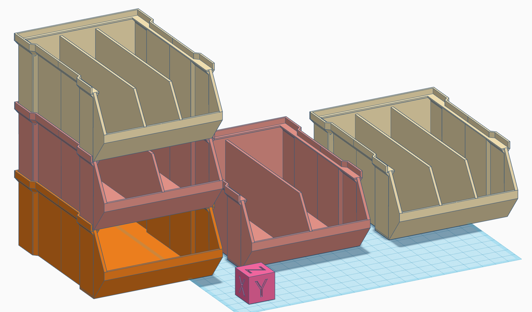 Stackable Tray Box with Dividers