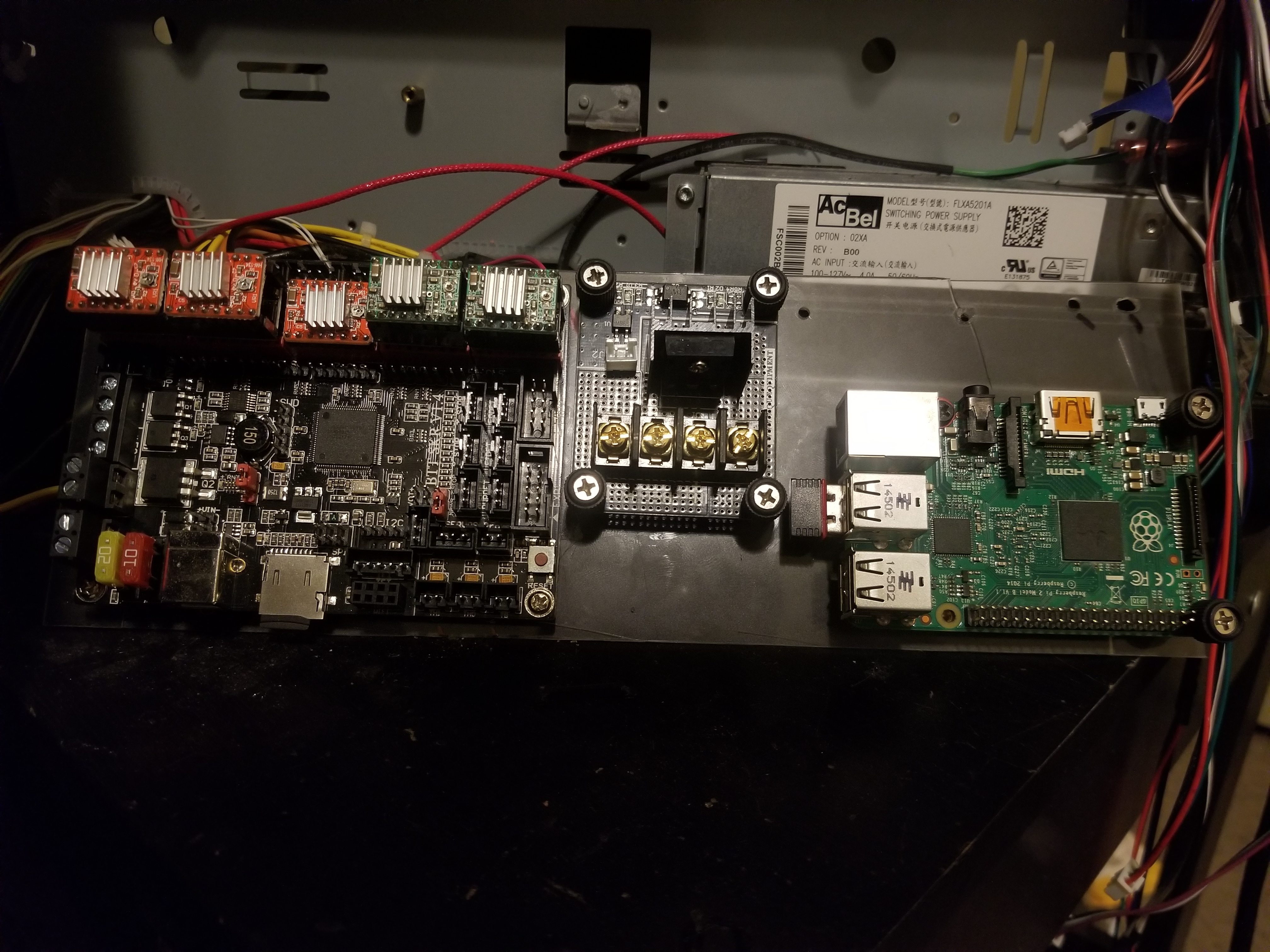 DaVinci Pro, SKR 1.3, 1.4, Raspberry Pi, Mosfet Mounting Plate