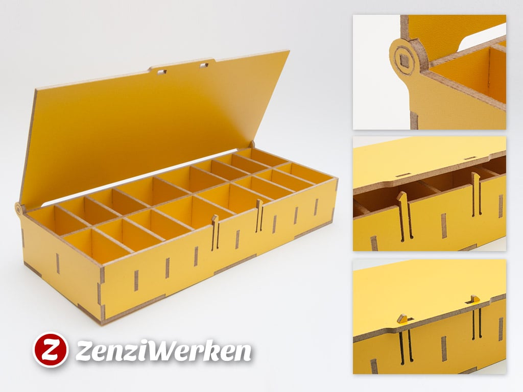 Compartment Storage Box w/ Lid cnc/laser