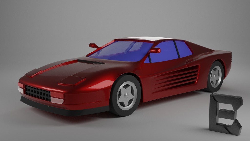 Ferrari Testarossa miniature car