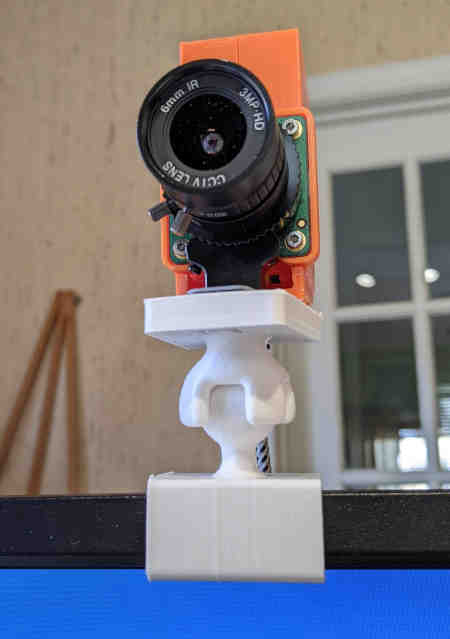Monitor Mount for Raspberry Pi HQ Camera